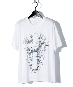 CROSS & LILIES TATTOO TEE [WHITE]