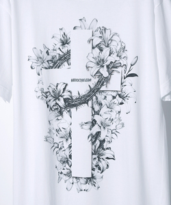 CROSS & LILIES TATTOO TEE [WHITE]