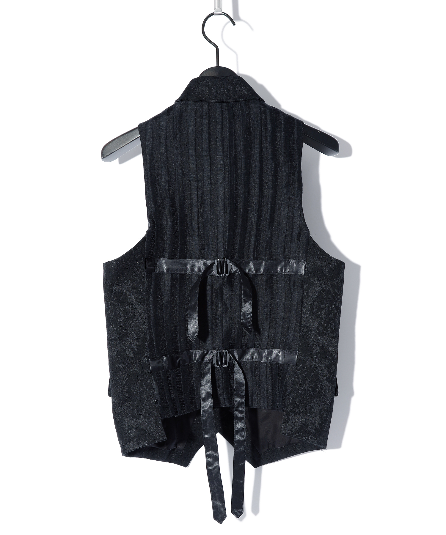 PEAKED LAPEL JACQUARD VEST