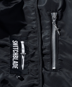 FAKE LAYERED NYLON JK w/HOOD [BLACK]