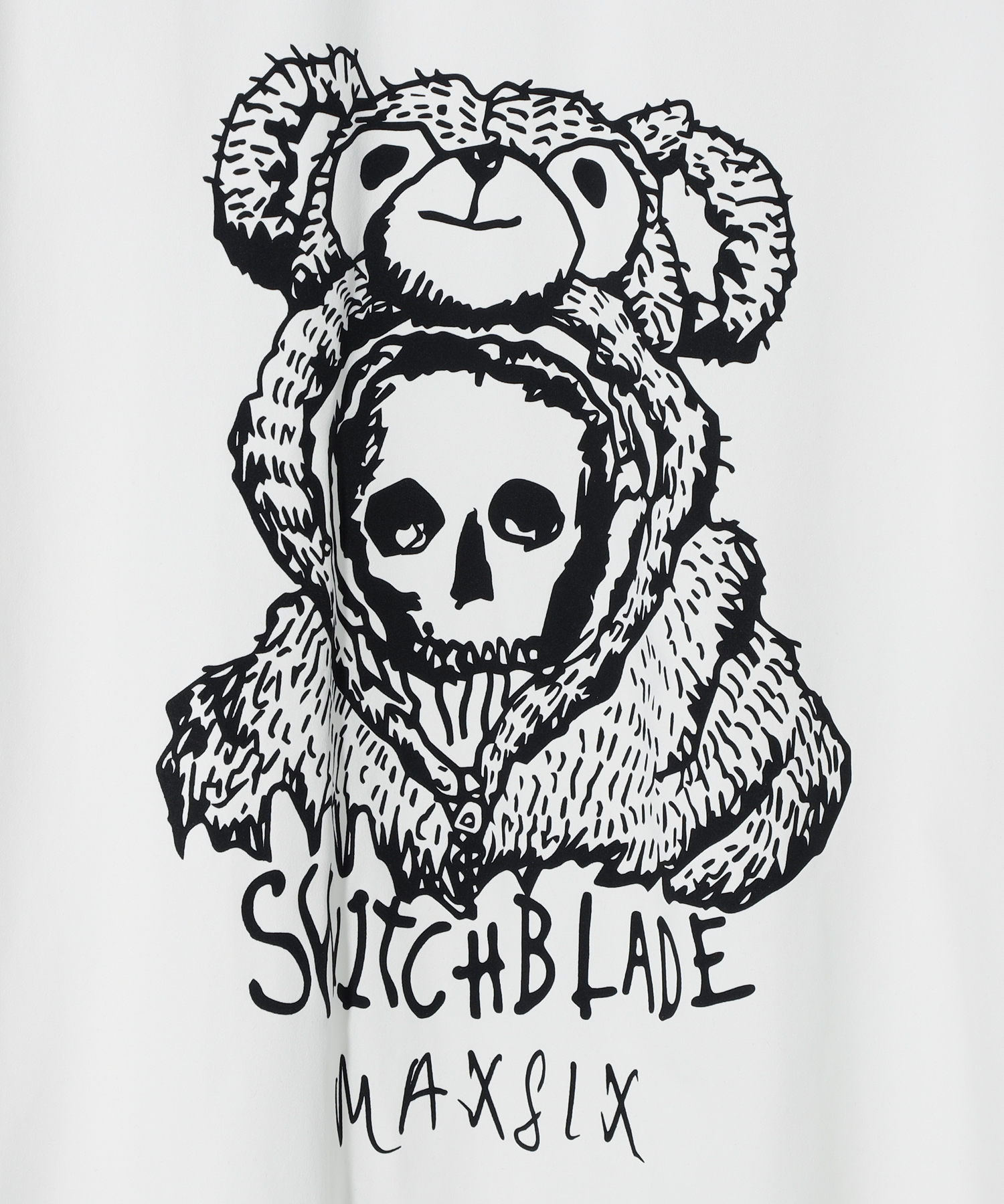 SWITCHBLADE × MAXSIX  SKULL BEAR TEE 