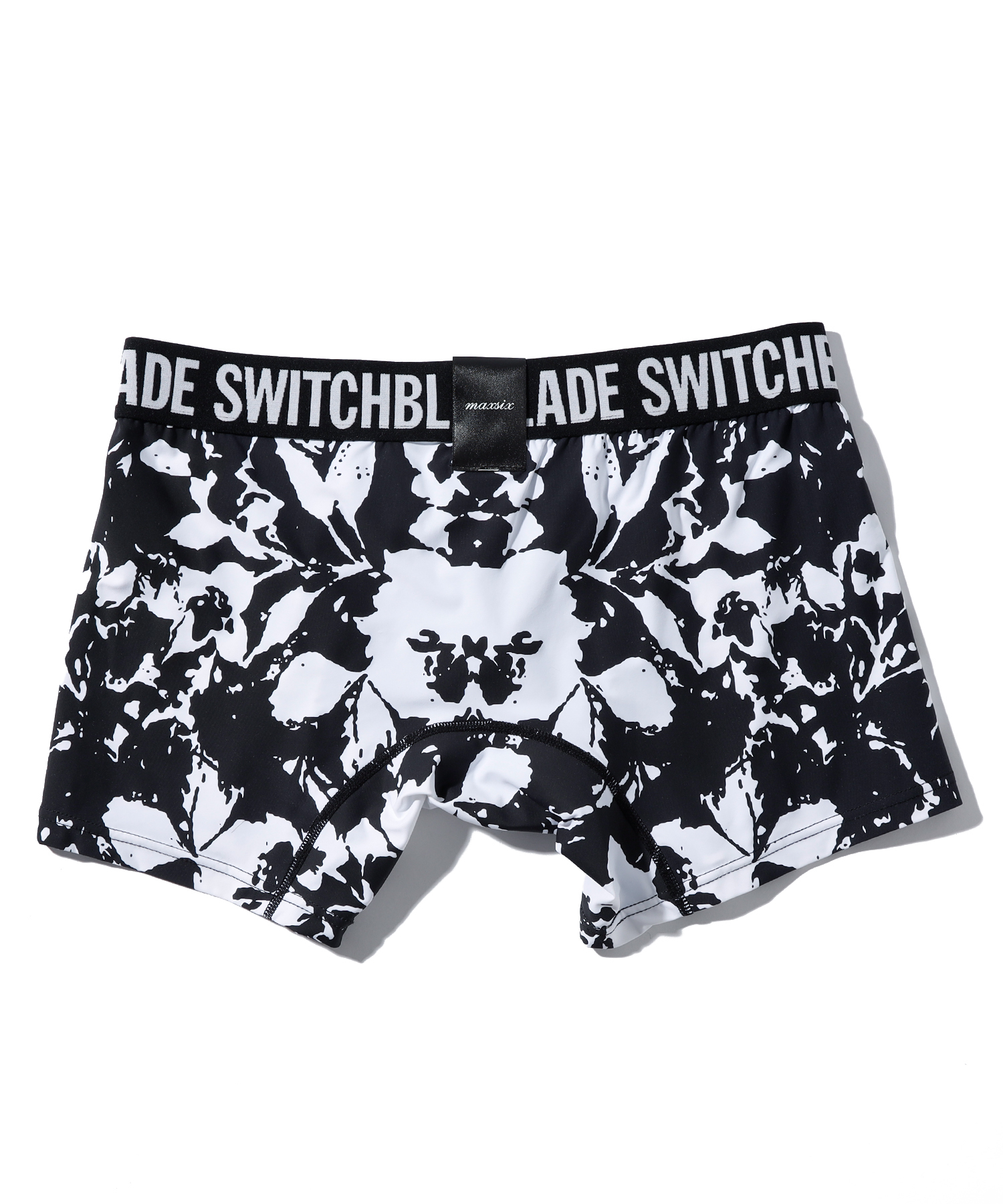 SWITCHBLADE × MAXSIX B&W FLOWER BOXER PANTS