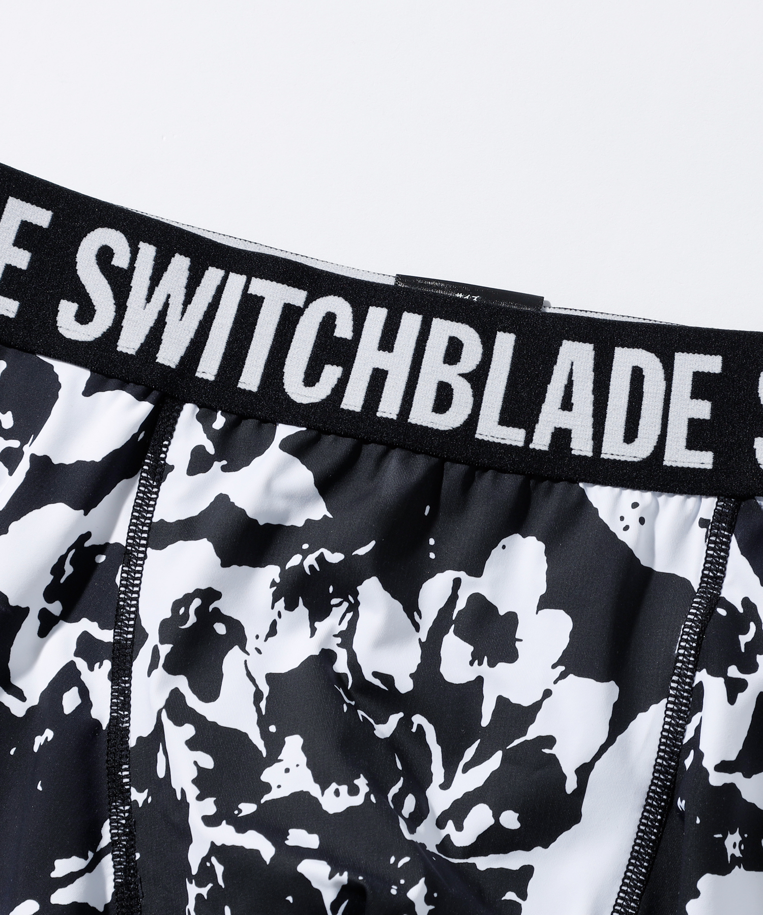 SWITCHBLADE × MAXSIX B&W FLOWER BOXER PANTS