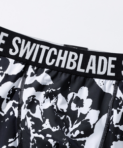 SWITCHBLADE × MAXSIX B&W FLOWER BOXER PANTS