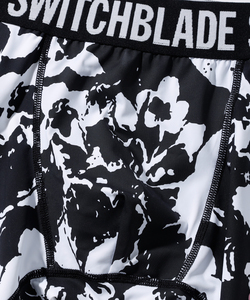 SWITCHBLADE × MAXSIX B&W FLOWER BOXER PANTS