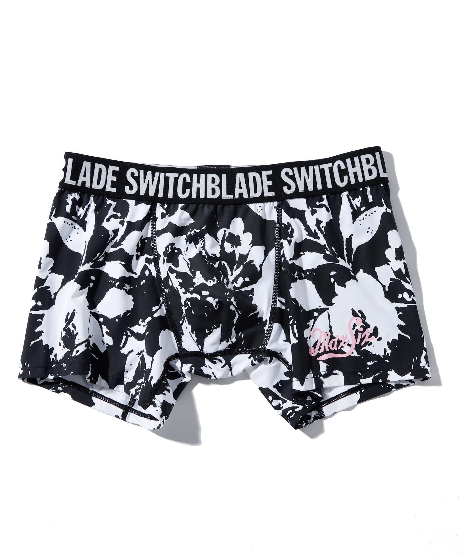 SWITCHBLADE × MAXSIX B&W FLOWER BOXER PANTS