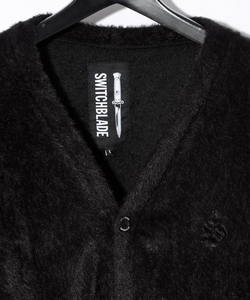 SB METALLIC LOGO SHAGGY CARDIGAN