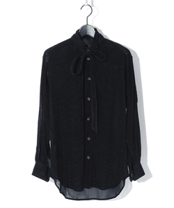NOCTURNE  RIBBON COLLAR SHIRT