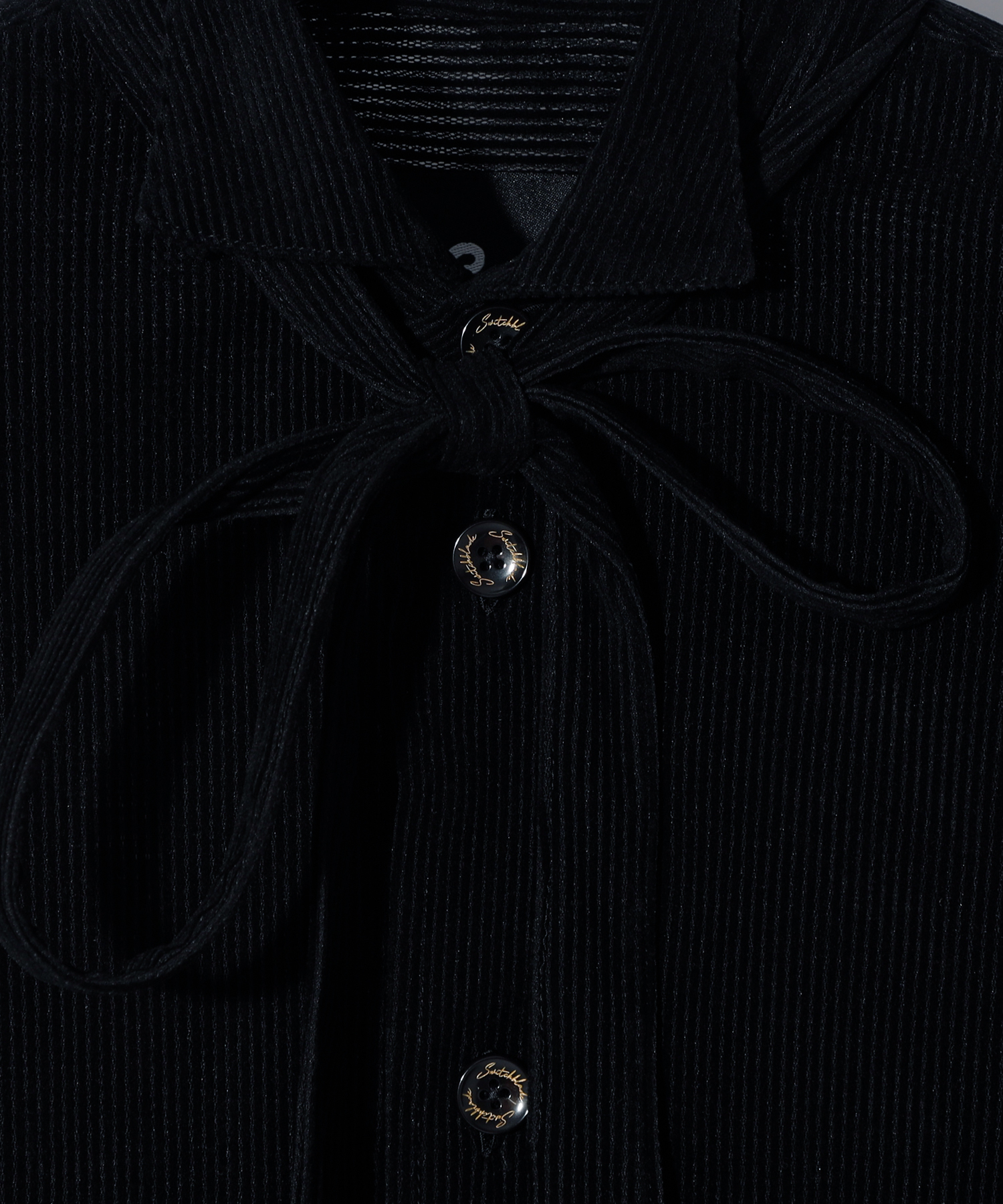 NOCTURNE  RIBBON COLLAR SHIRT