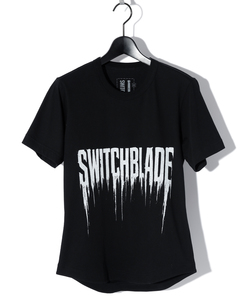 SMUDGED SB LOGO TEE [BLACK]