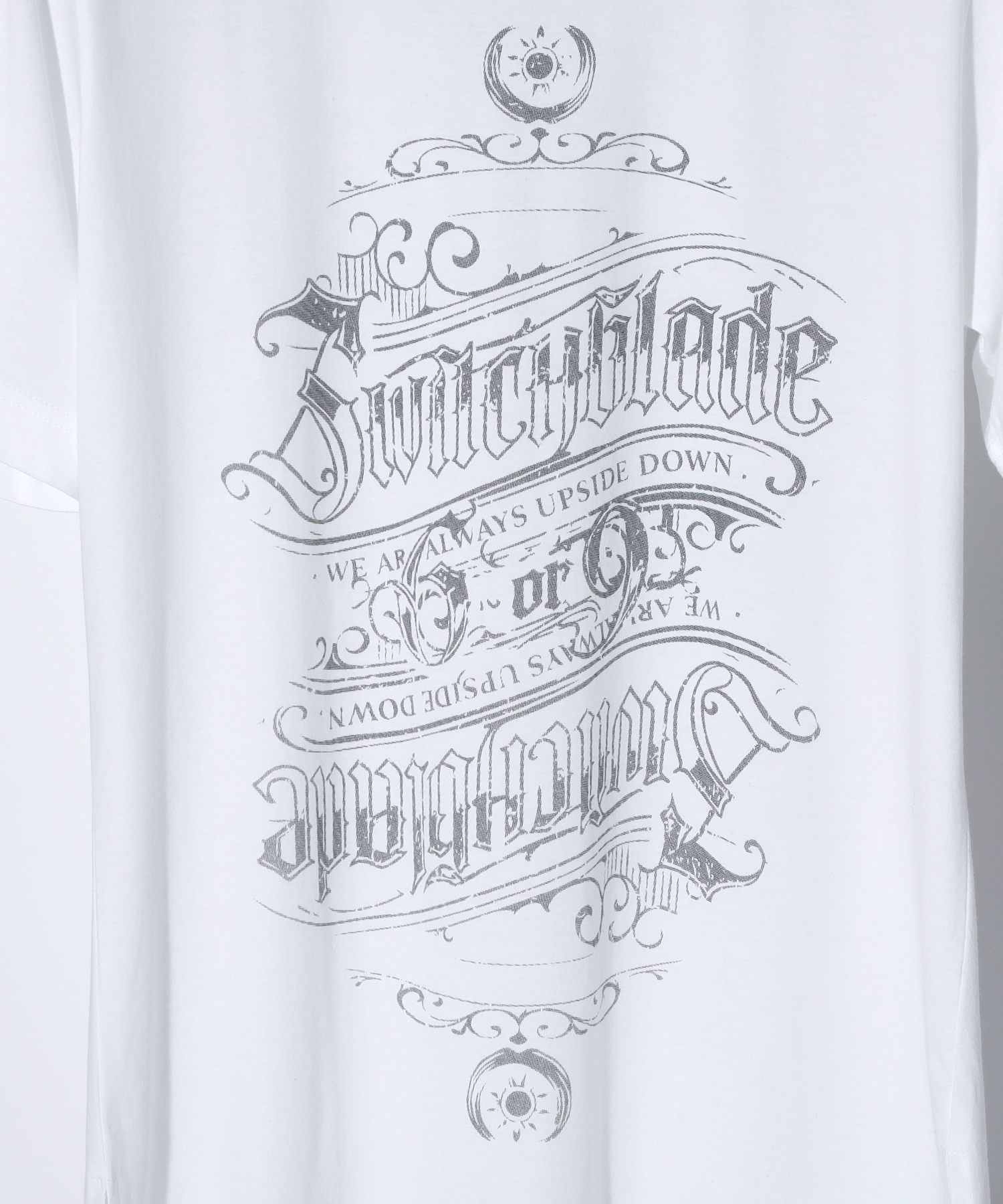 UPSIDE-DOWN SWITCHBLADE TEE[WHITE]
