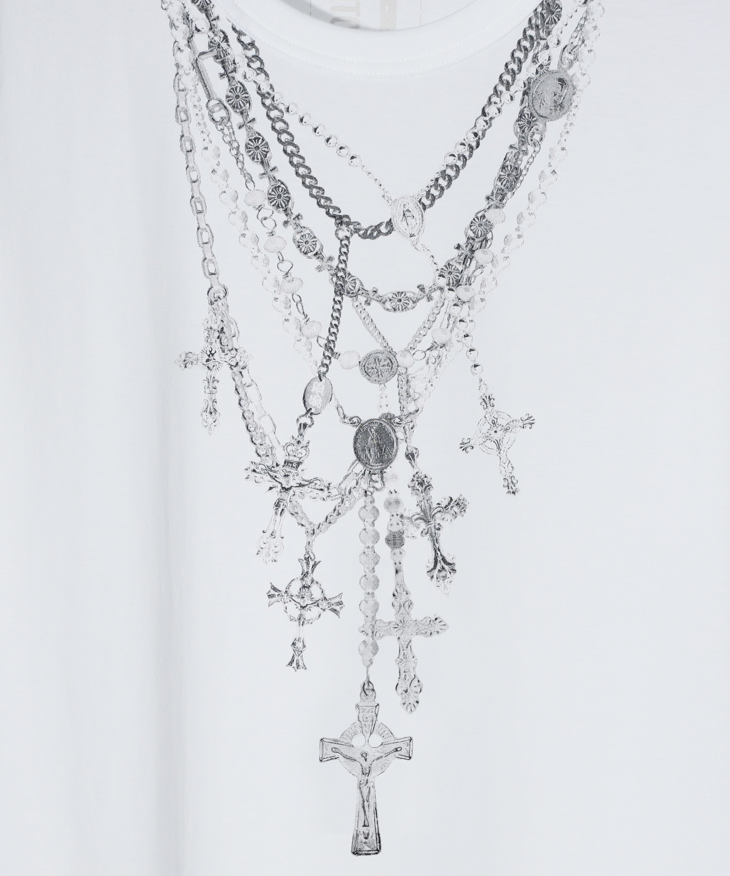 ROSARY NECKLACE PRINT TEE[WHITE]