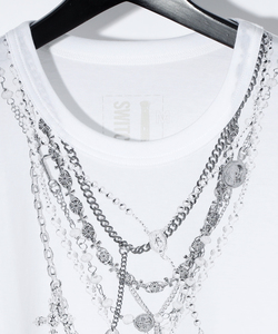 ROSARY NECKLACE PRINT TEE[WHITE]