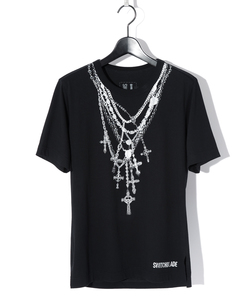  ROSARY NECKLACE PRINT TEE [BLACK]