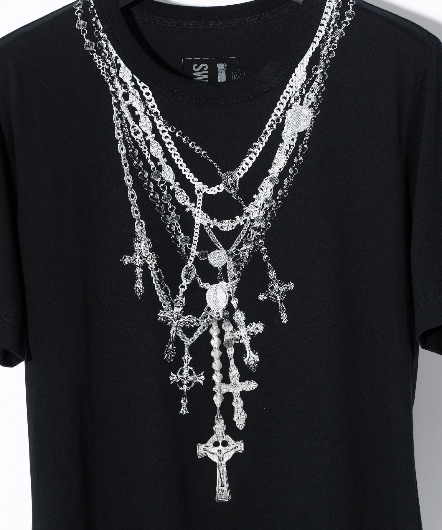  ROSARY NECKLACE PRINT TEE [BLACK]