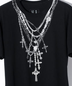  ROSARY NECKLACE PRINT TEE [BLACK]