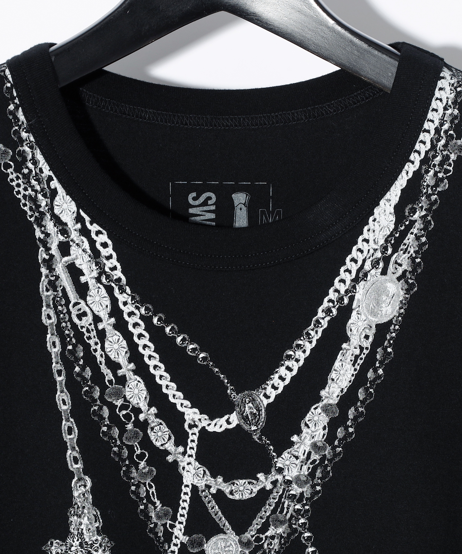  ROSARY NECKLACE PRINT TEE [BLACK]