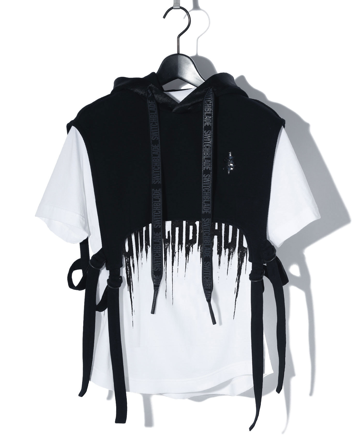 URBAN NOIR SET-UP CROPPED HOODIE