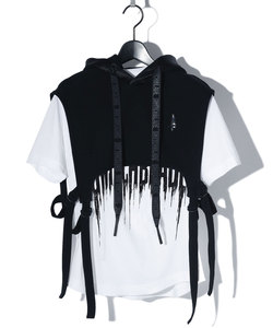 URBAN NOIR SET-UP CROPPED HOODIE