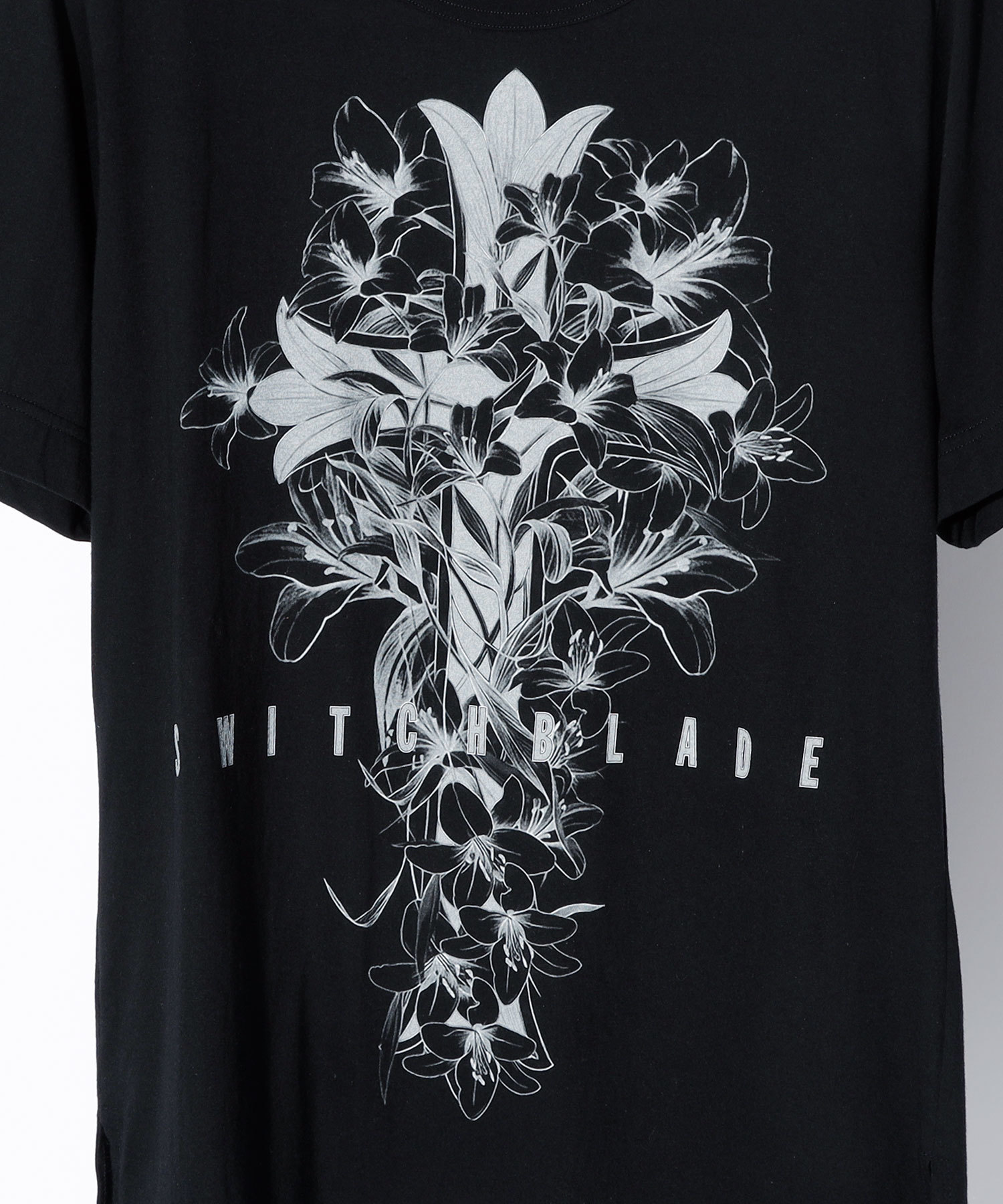 FLEUR DE LIS CROSS TEE［BLACK］