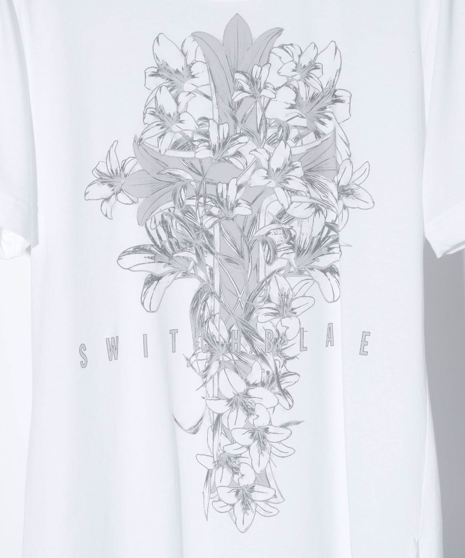 FLEUR DE LIS CROSS TEE［WHITE］