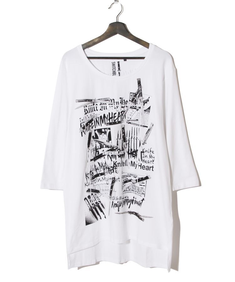 KNIFE IN MY HEART L/TEE(WHITE)