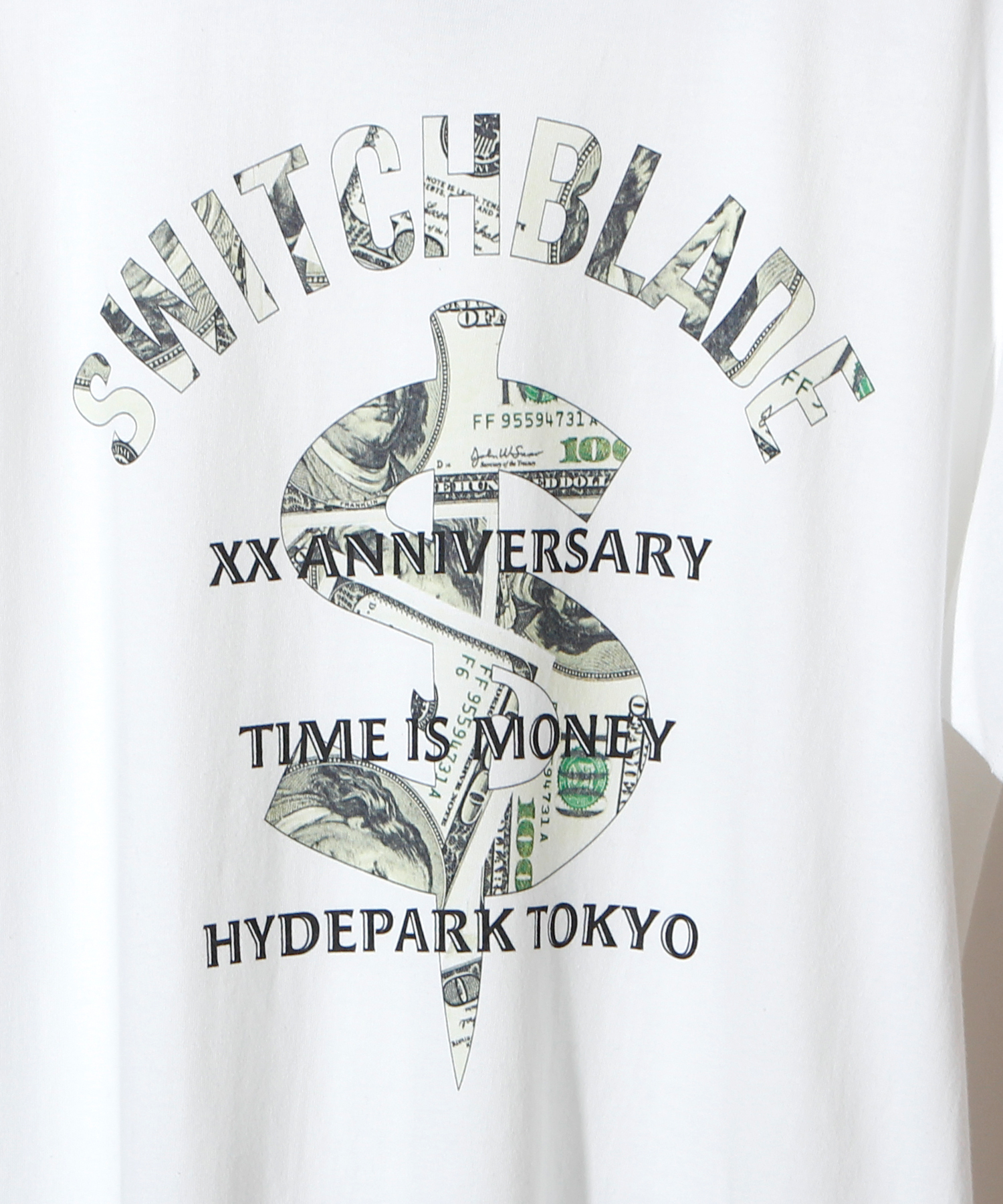 HYDE x SWITCHBLADE XX ANNIVERSARY HYDEPARK TOKYO TEE [WHITE]