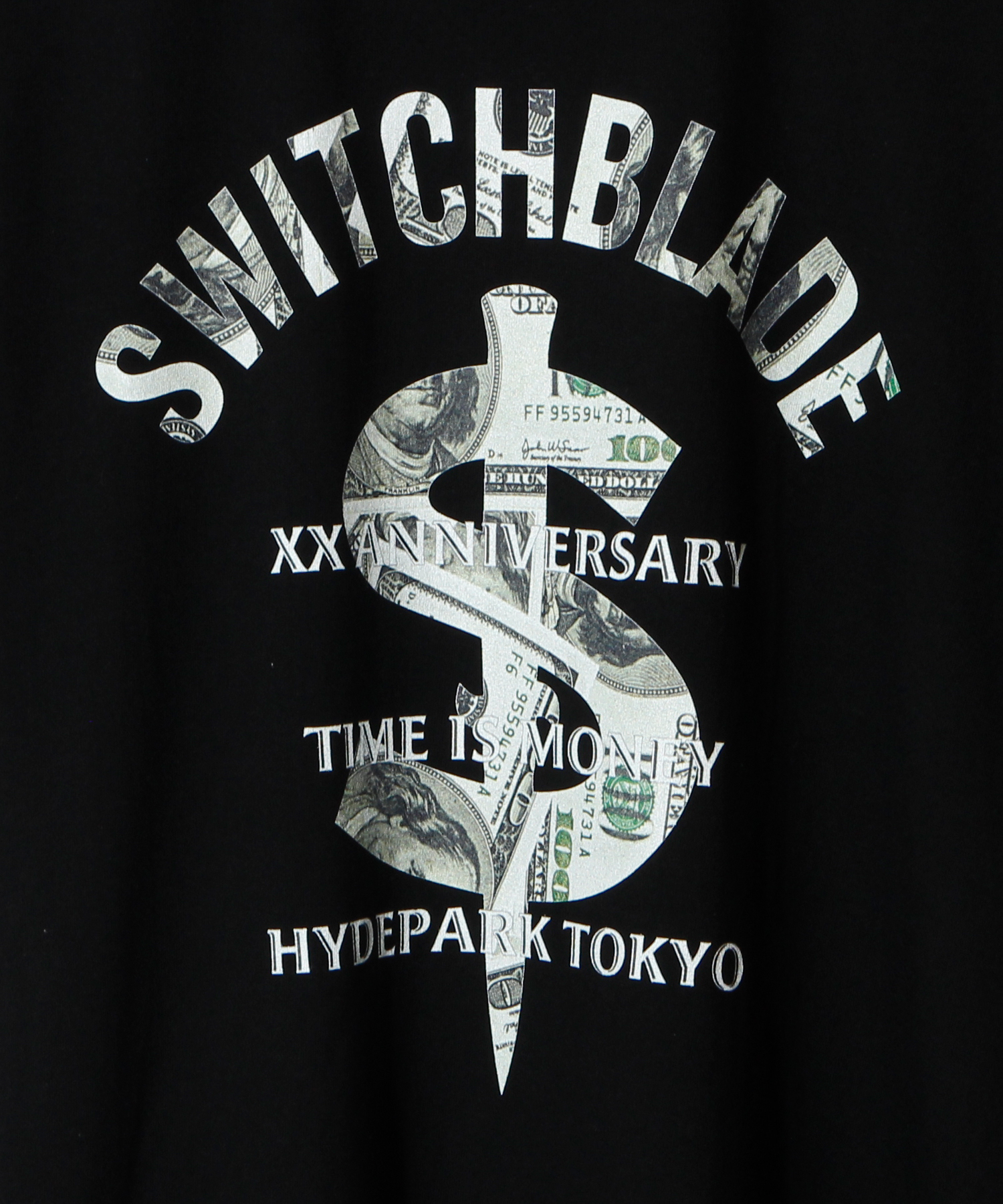 HYDE x SWITCHBLADE XX ANNIVERSARY HYDEPARK TOKYO TEE [BLACK]