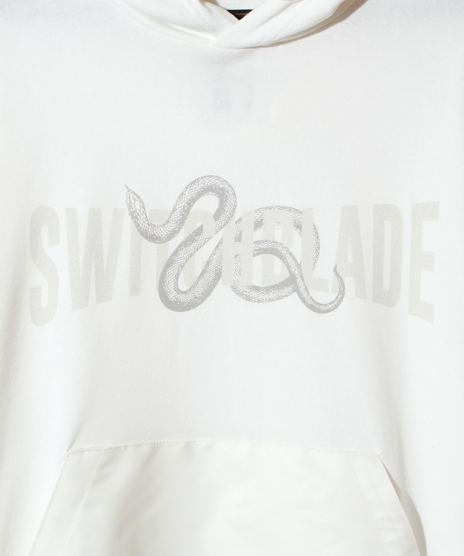 SNAKES AND CURVED LETTERS PARKA [WHITE]