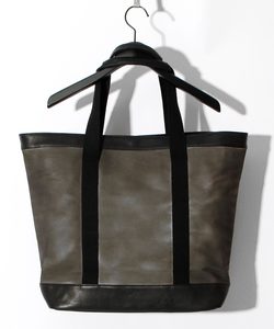 SPRAYED CANVAS TOTE BAG BK (with POUCH)