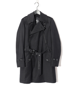 HYBRID STRIPED MOTORCYCLE COAT