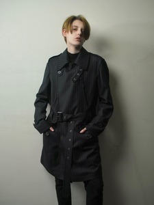 HYBRID STRIPED MOTORCYCLE COAT