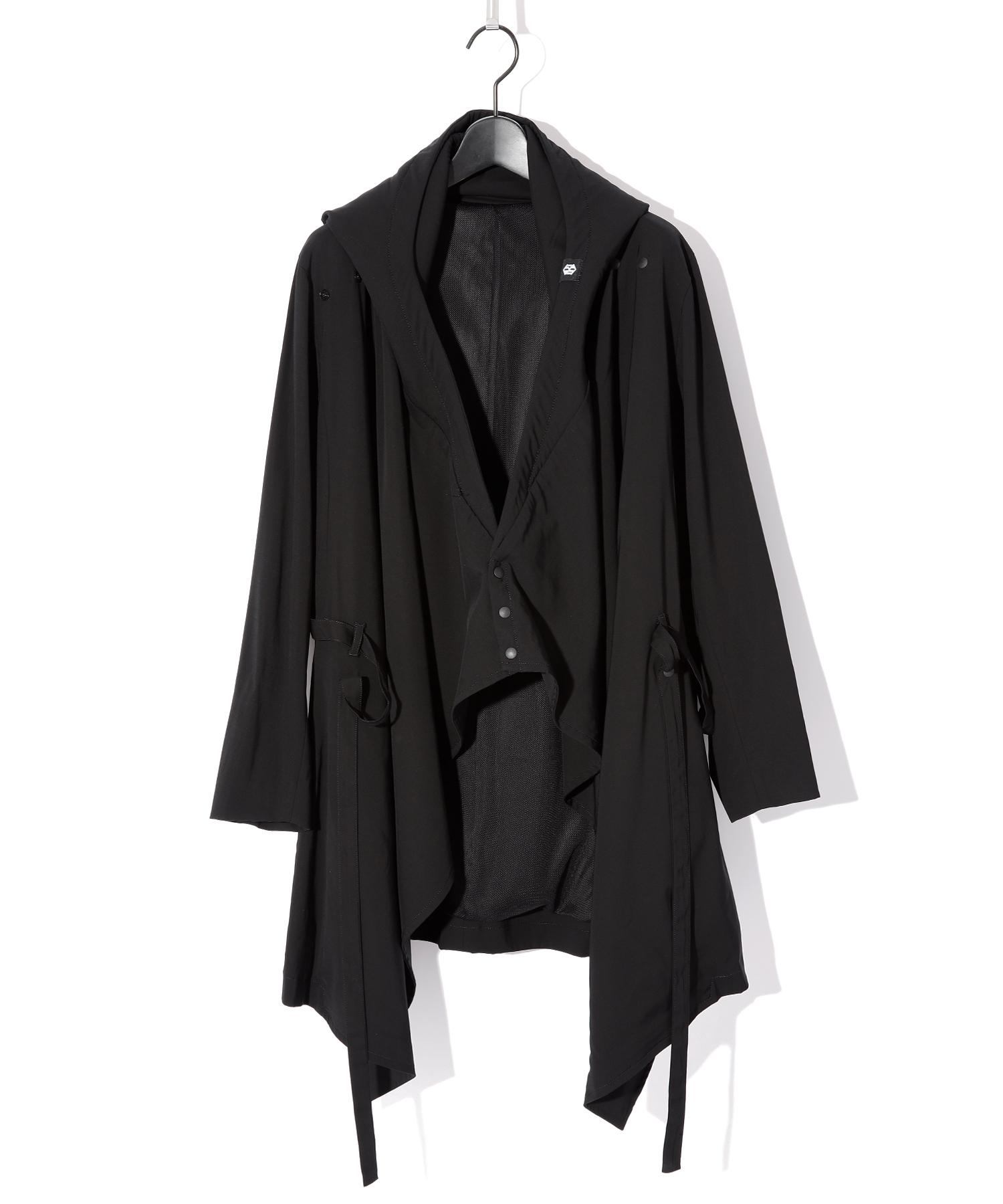 HOODED DRAPE COAT