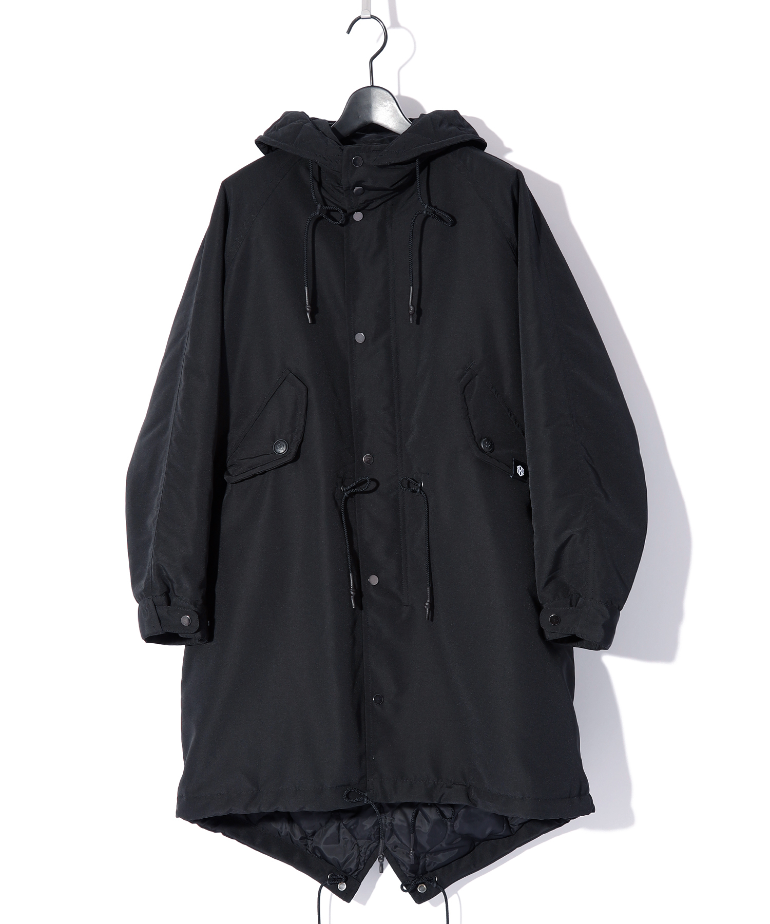 FISHTAIL MODS COAT (PLAIN)［BLACK］